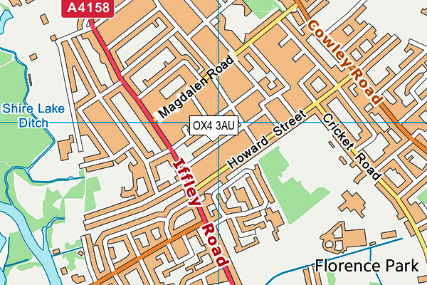 OX4 3AU map - OS VectorMap District (Ordnance Survey)