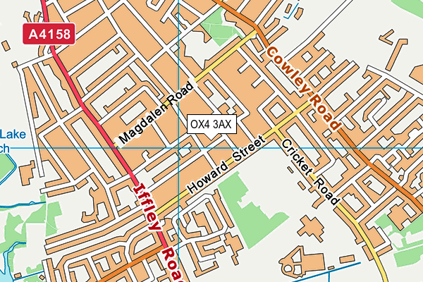 OX4 3AX map - OS VectorMap District (Ordnance Survey)