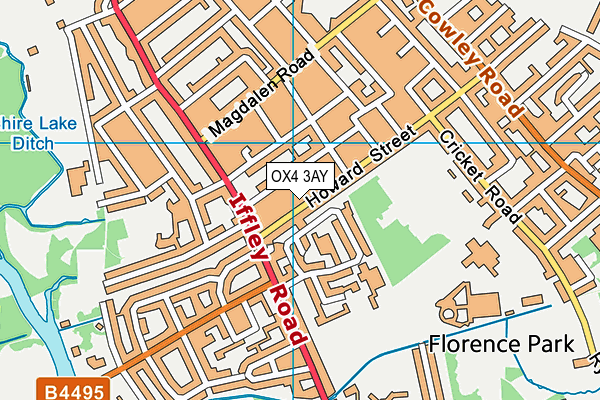 OX4 3AY map - OS VectorMap District (Ordnance Survey)