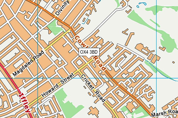 OX4 3BD map - OS VectorMap District (Ordnance Survey)