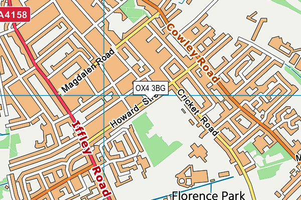 OX4 3BG map - OS VectorMap District (Ordnance Survey)