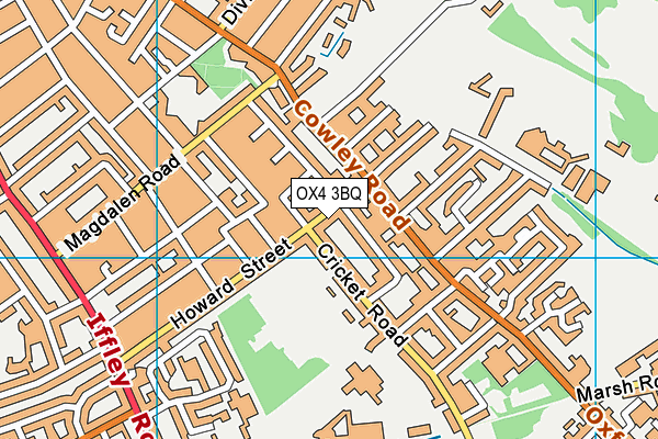 OX4 3BQ map - OS VectorMap District (Ordnance Survey)