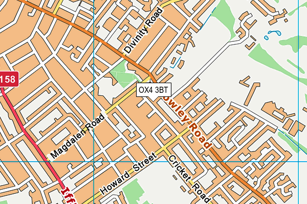 OX4 3BT map - OS VectorMap District (Ordnance Survey)