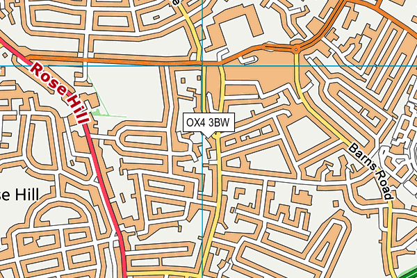 OX4 3BW map - OS VectorMap District (Ordnance Survey)