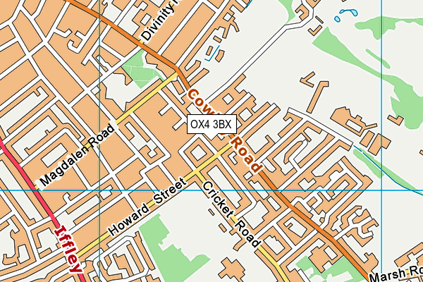 OX4 3BX map - OS VectorMap District (Ordnance Survey)