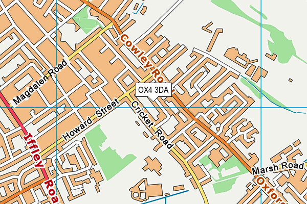 OX4 3DA map - OS VectorMap District (Ordnance Survey)