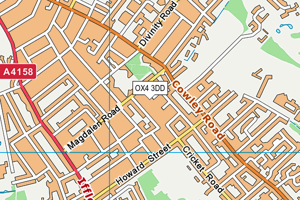 OX4 3DD map - OS VectorMap District (Ordnance Survey)