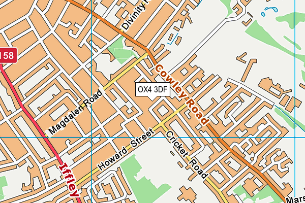 OX4 3DF map - OS VectorMap District (Ordnance Survey)