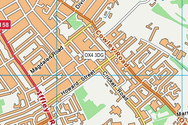 OX4 3DG map - OS VectorMap District (Ordnance Survey)