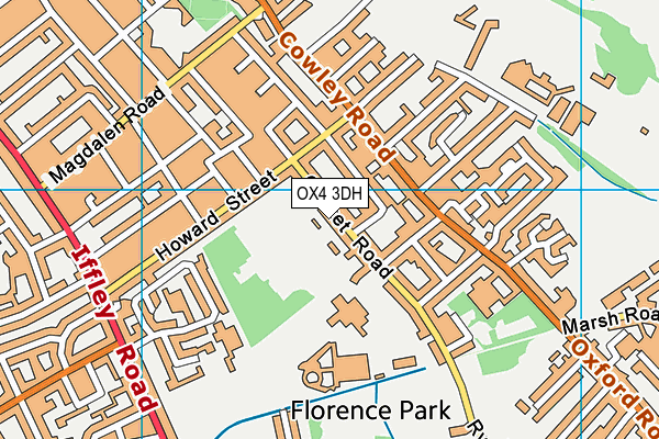 OX4 3DH map - OS VectorMap District (Ordnance Survey)