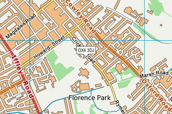 OX4 3DJ map - OS VectorMap District (Ordnance Survey)