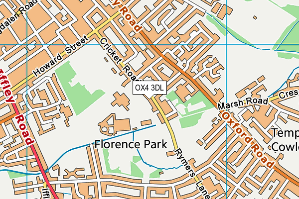 OX4 3DL map - OS VectorMap District (Ordnance Survey)