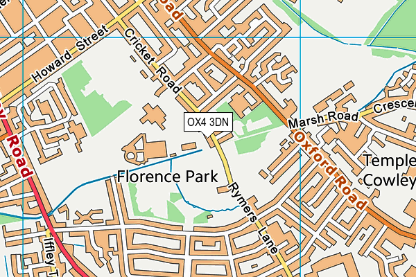 OX4 3DN map - OS VectorMap District (Ordnance Survey)