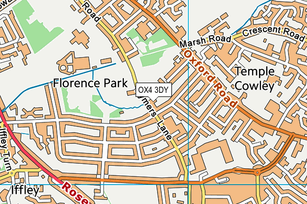 OX4 3DY map - OS VectorMap District (Ordnance Survey)