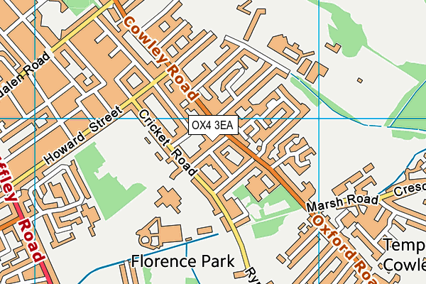 OX4 3EA map - OS VectorMap District (Ordnance Survey)