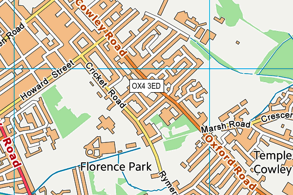 OX4 3ED map - OS VectorMap District (Ordnance Survey)