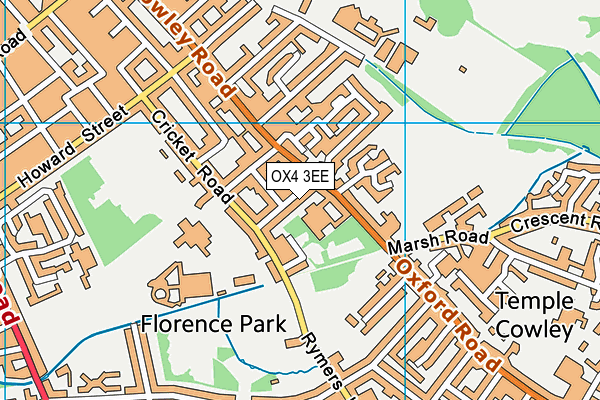 OX4 3EE map - OS VectorMap District (Ordnance Survey)