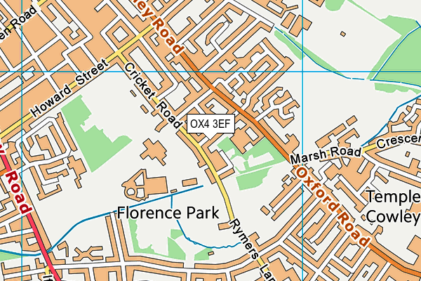 OX4 3EF map - OS VectorMap District (Ordnance Survey)