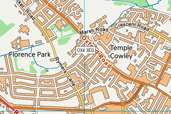 OX4 3EG map - OS VectorMap District (Ordnance Survey)