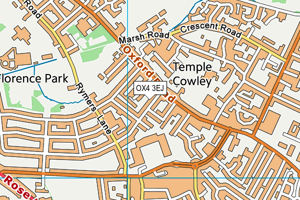 OX4 3EJ map - OS VectorMap District (Ordnance Survey)