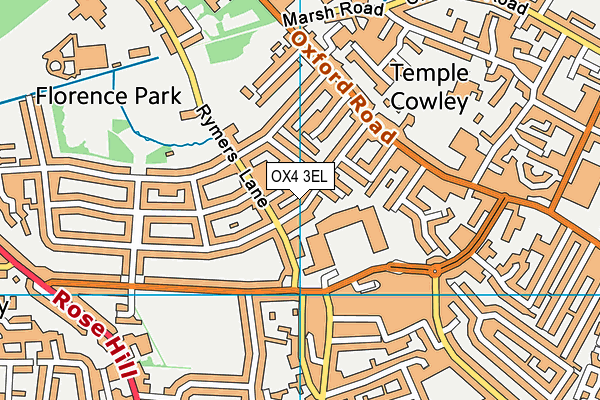 OX4 3EL map - OS VectorMap District (Ordnance Survey)