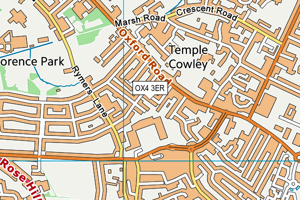 OX4 3ER map - OS VectorMap District (Ordnance Survey)