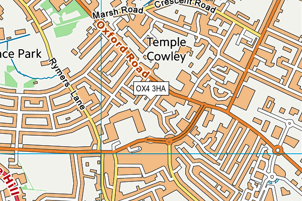 OX4 3HA map - OS VectorMap District (Ordnance Survey)