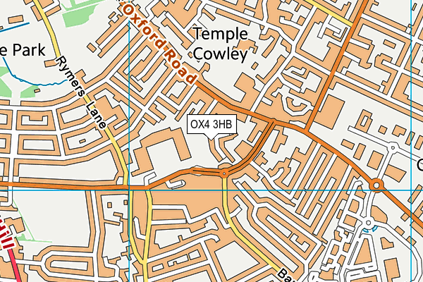 OX4 3HB map - OS VectorMap District (Ordnance Survey)