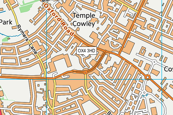 OX4 3HD map - OS VectorMap District (Ordnance Survey)