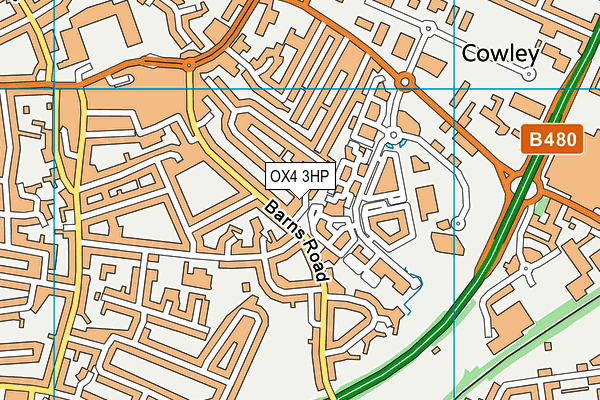 OX4 3HP map - OS VectorMap District (Ordnance Survey)