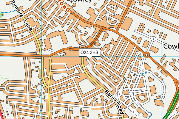 OX4 3HS map - OS VectorMap District (Ordnance Survey)