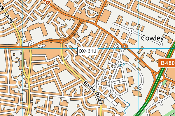 OX4 3HU map - OS VectorMap District (Ordnance Survey)