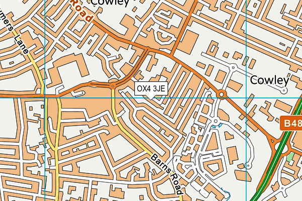 OX4 3JE map - OS VectorMap District (Ordnance Survey)