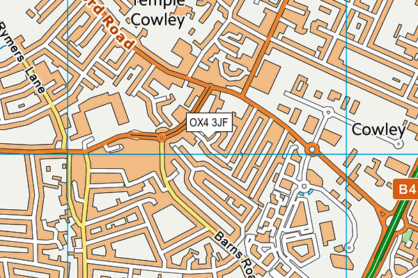 OX4 3JF map - OS VectorMap District (Ordnance Survey)