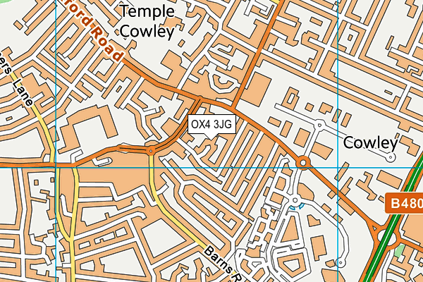 OX4 3JG map - OS VectorMap District (Ordnance Survey)