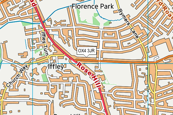 OX4 3JR map - OS VectorMap District (Ordnance Survey)