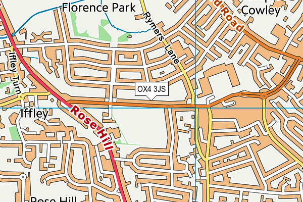 OX4 3JS map - OS VectorMap District (Ordnance Survey)