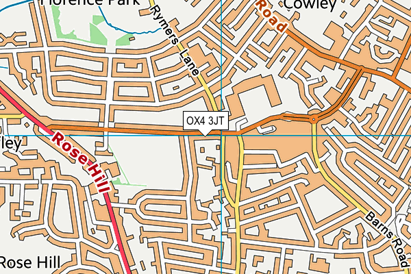 OX4 3JT map - OS VectorMap District (Ordnance Survey)