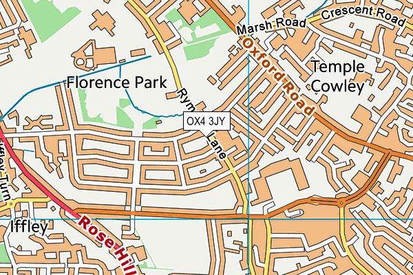 OX4 3JY map - OS VectorMap District (Ordnance Survey)