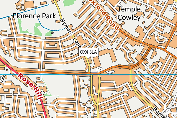 OX4 3LA map - OS VectorMap District (Ordnance Survey)