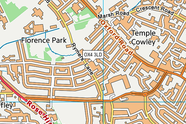 OX4 3LD map - OS VectorMap District (Ordnance Survey)