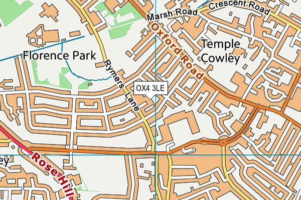 OX4 3LE map - OS VectorMap District (Ordnance Survey)