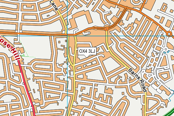 OX4 3LJ map - OS VectorMap District (Ordnance Survey)