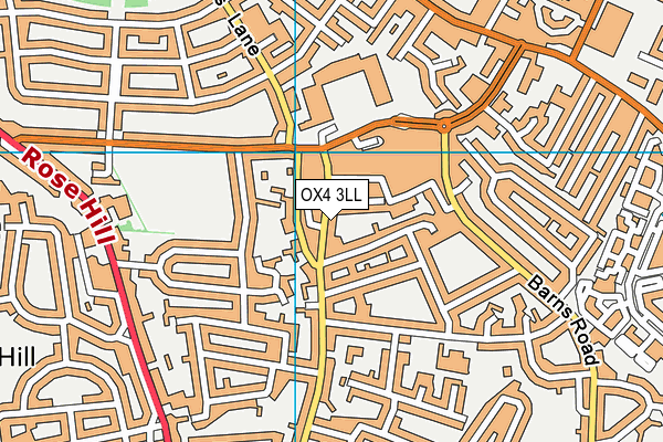 OX4 3LL map - OS VectorMap District (Ordnance Survey)