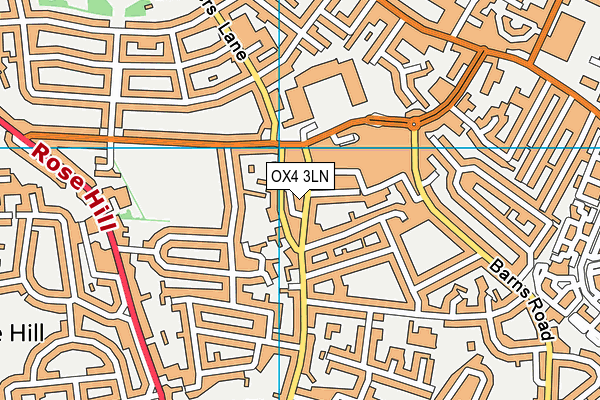 OX4 3LN map - OS VectorMap District (Ordnance Survey)