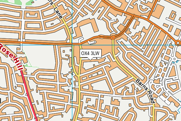 OX4 3LW map - OS VectorMap District (Ordnance Survey)