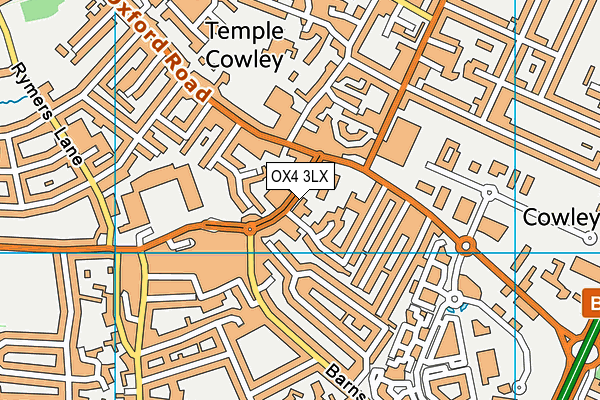 OX4 3LX map - OS VectorMap District (Ordnance Survey)