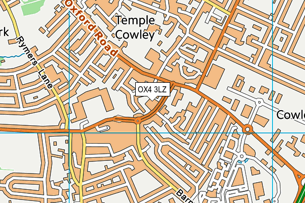 OX4 3LZ map - OS VectorMap District (Ordnance Survey)