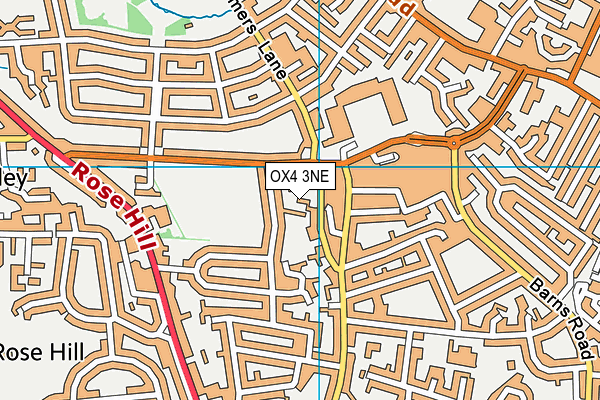 OX4 3NE map - OS VectorMap District (Ordnance Survey)