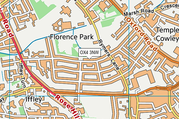 OX4 3NW map - OS VectorMap District (Ordnance Survey)